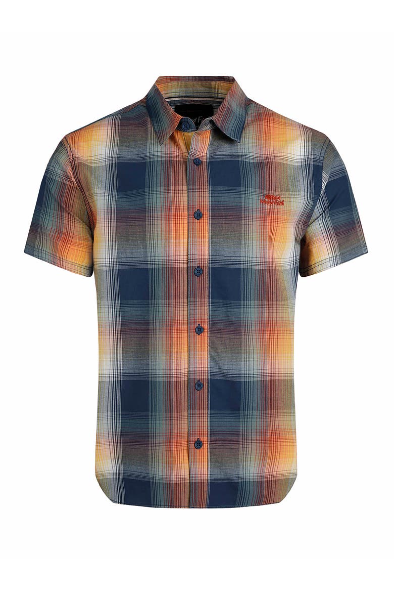 Judd Short Sleeve Check Shirt, Alternate, color, Ensign Blue