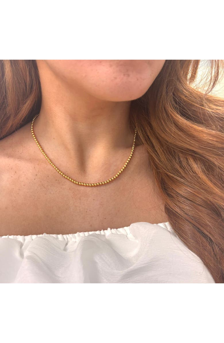 The Lovery Fine Jewelry Gold Ball Bead Chain Necklace, Alternate, color, Yellow Gold