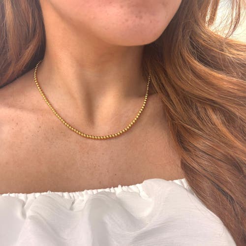The Lovery Fine Jewelry Gold Ball Bead Chain Necklace In Gold
