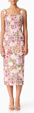Elliatt Neve Floral Midi Cocktail Dress