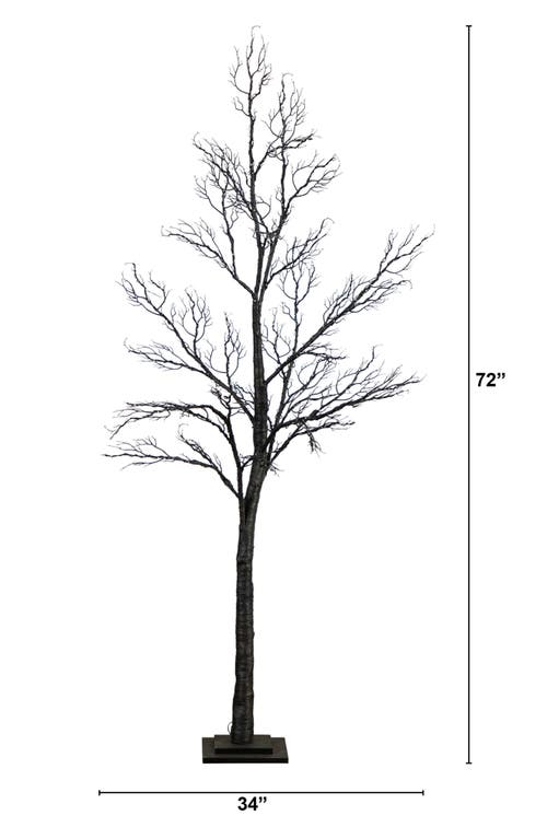 Nearly Natural 6ft Prelit Halloween Minimalist Twig Tree In Black