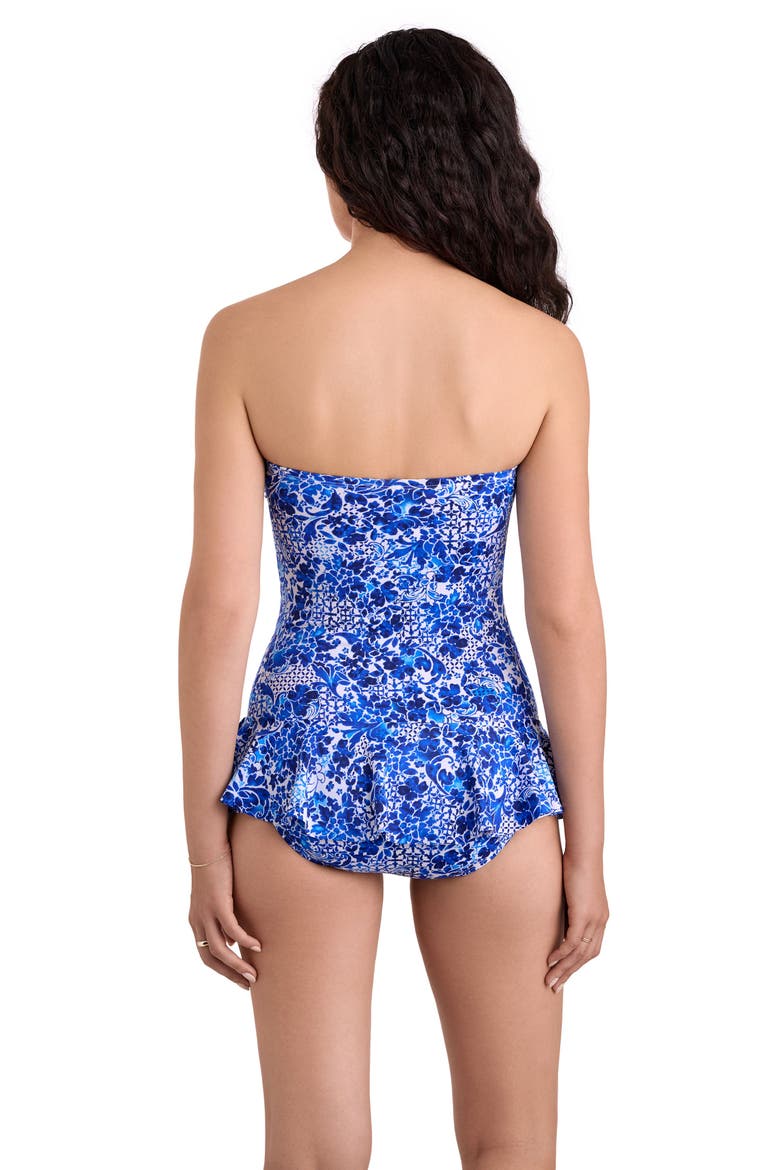 Summer Skirted One-Piece Swimsuit, Alternate, color, Floral City