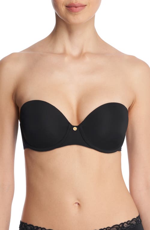 Natori Pure Luxe Strapless Contour Underwire Bra in Black at Nordstrom, Size 32Ddd