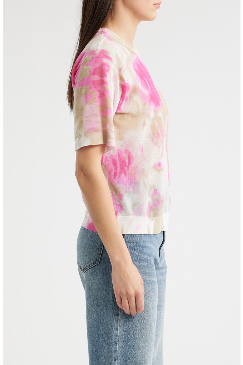 Tie Dye Cotton Blend T-Shirt, Alternate, color, MAY WTRCLR