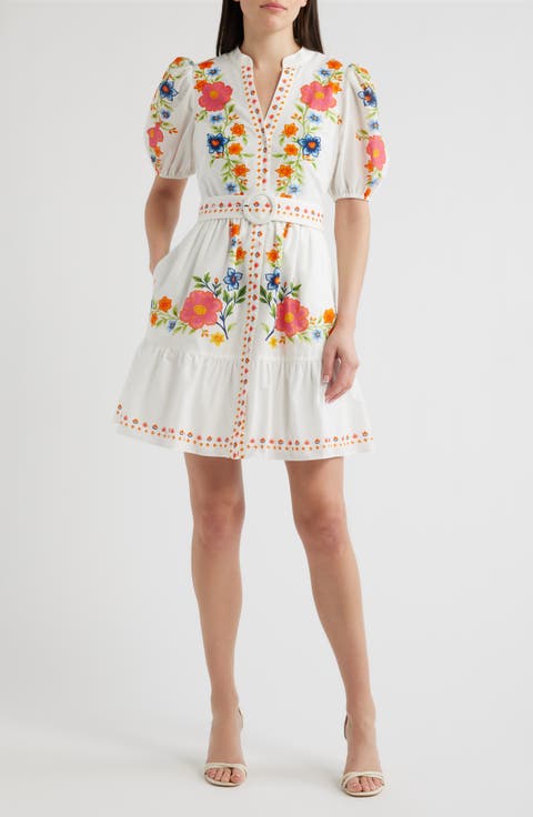 Floral Print Poplin Dress