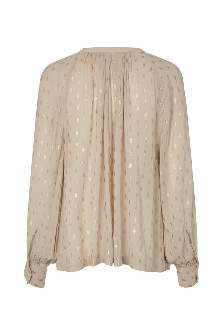 MaDornessa Long Sleeve Round Neck Blouse, Alternate, color, Oxford Tan