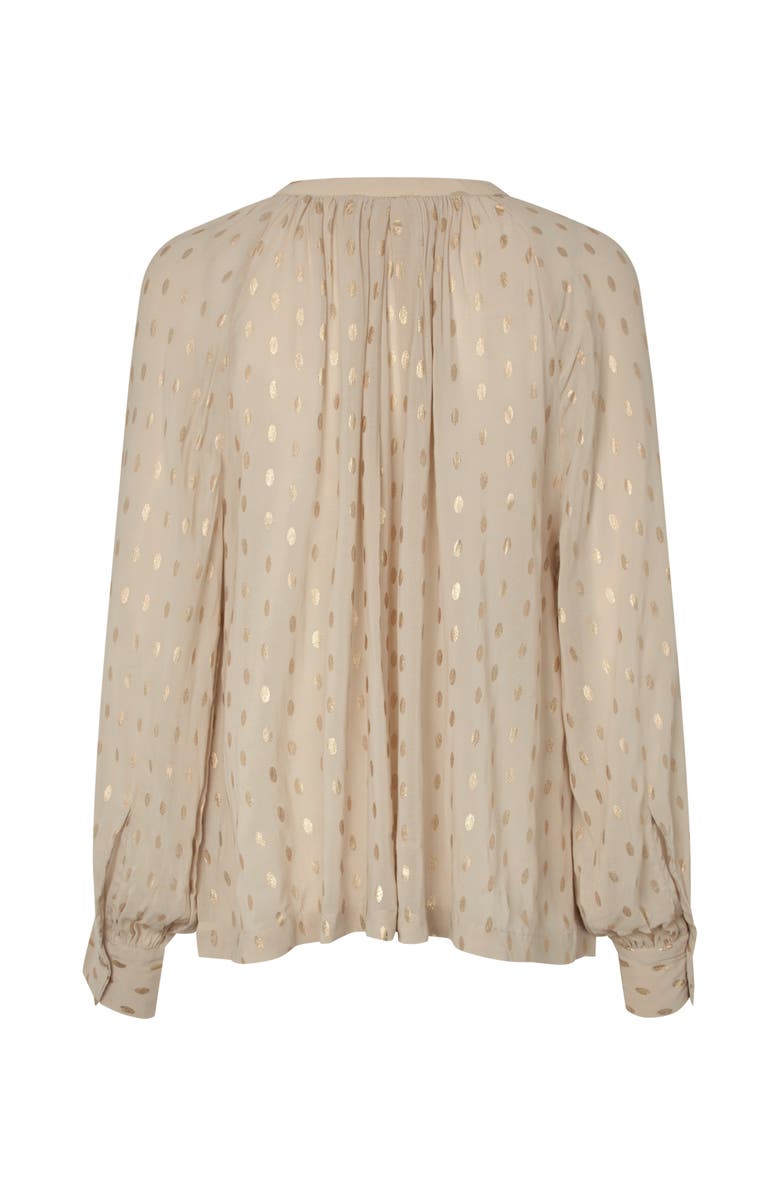 Masai Copenhagen MaDornessa Long Sleeve Round Neck Blouse, Alternate, color, Oxford Tan