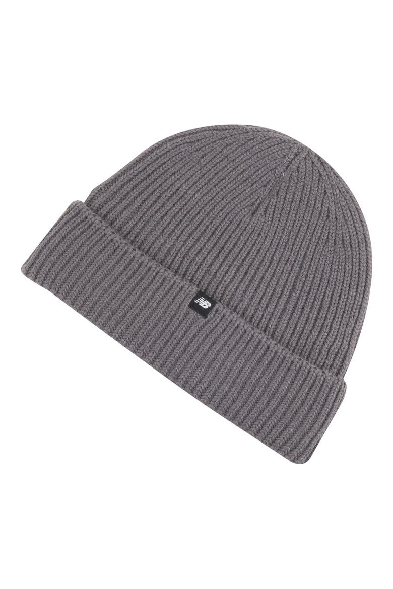 Patch Rib Knit Beanie, Alternate, color, ZINC