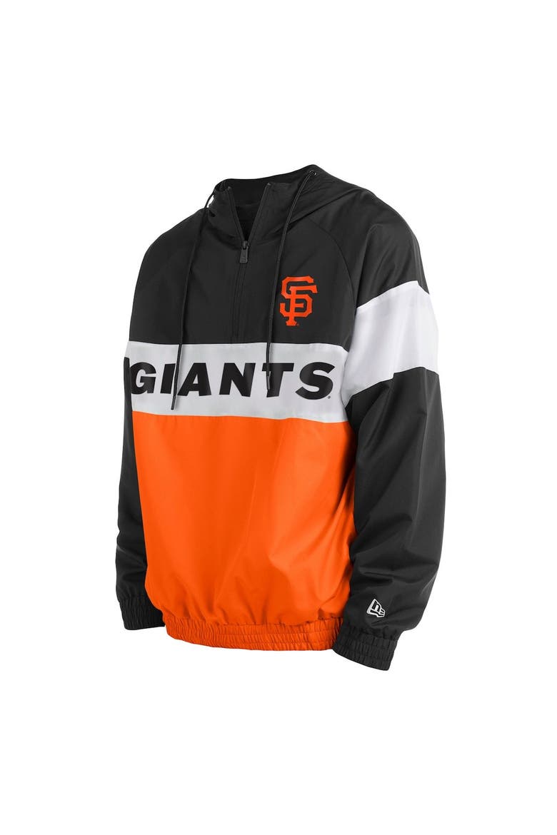 Men's New Era Orange San Francisco Giants Raglan Quarter-Zip Hoodie, Alternate, color, Orange