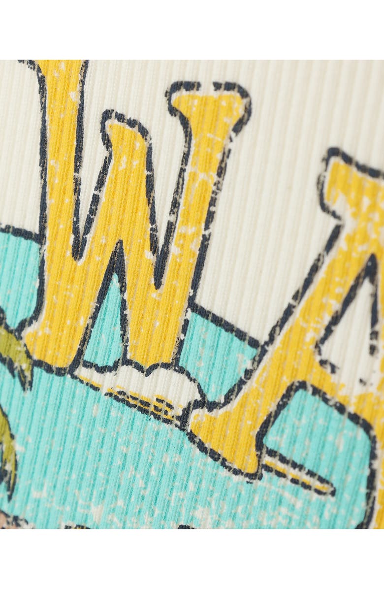 Roxy Kids' Hawaii Raglan Sleeve Ribbed Graphic T-Shirt, Alternate, color, Phantom