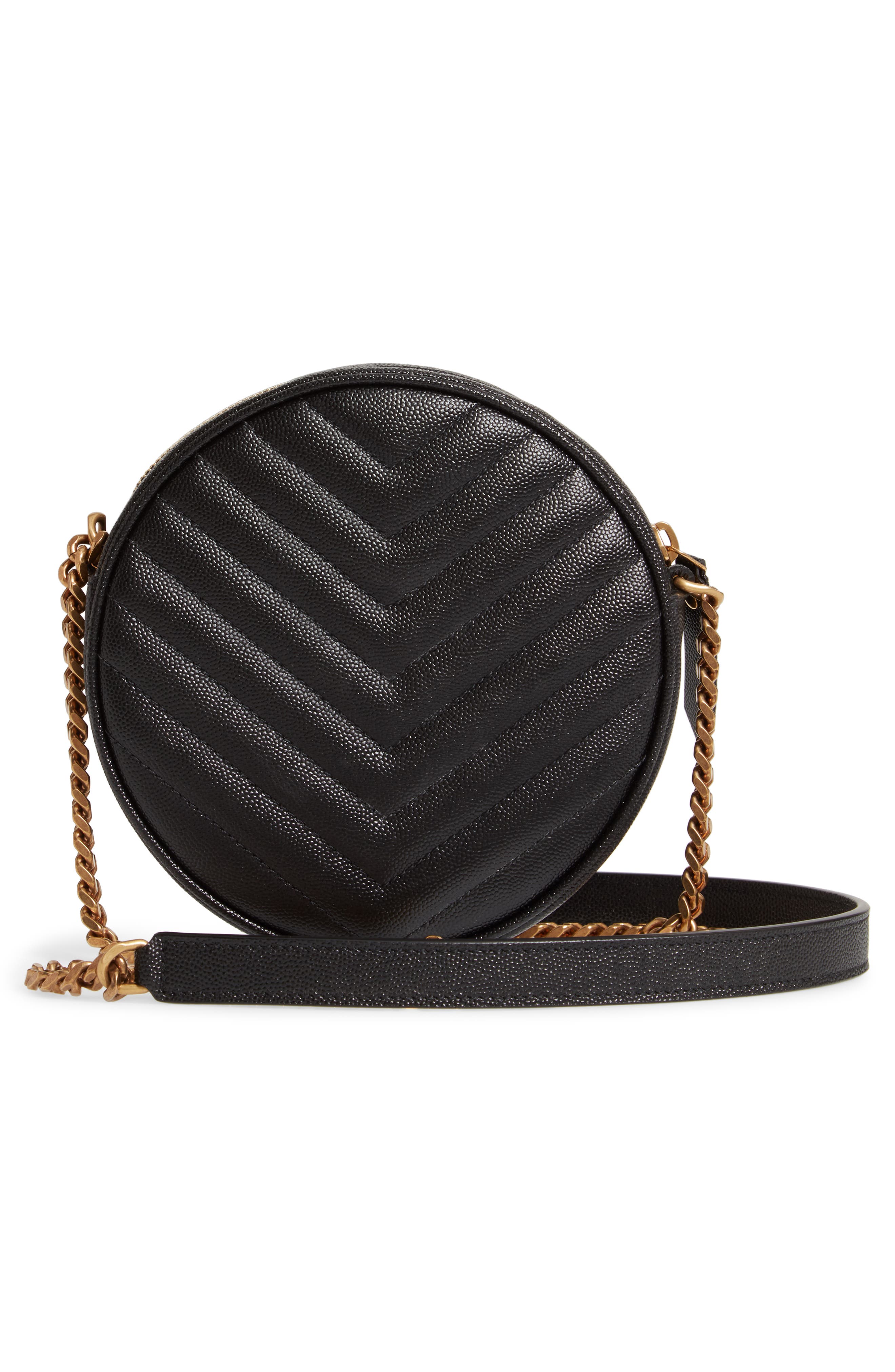 Saint Laurent Vinyle Matelassé Leather Crossbody Bag, Alternate, color, 