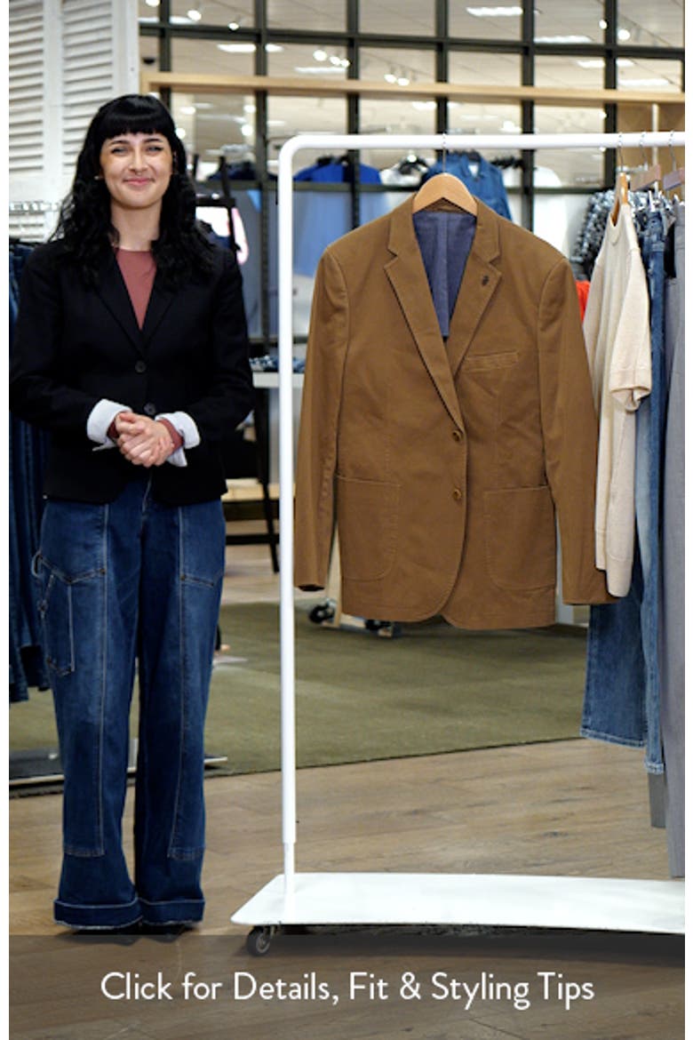 Brown Microprint Stretch Cotton Sport Coat video