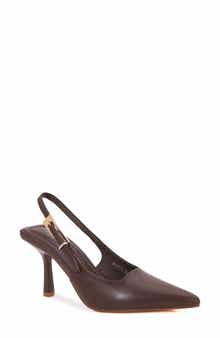 BERNESS Pointed Toe Slingback Pump