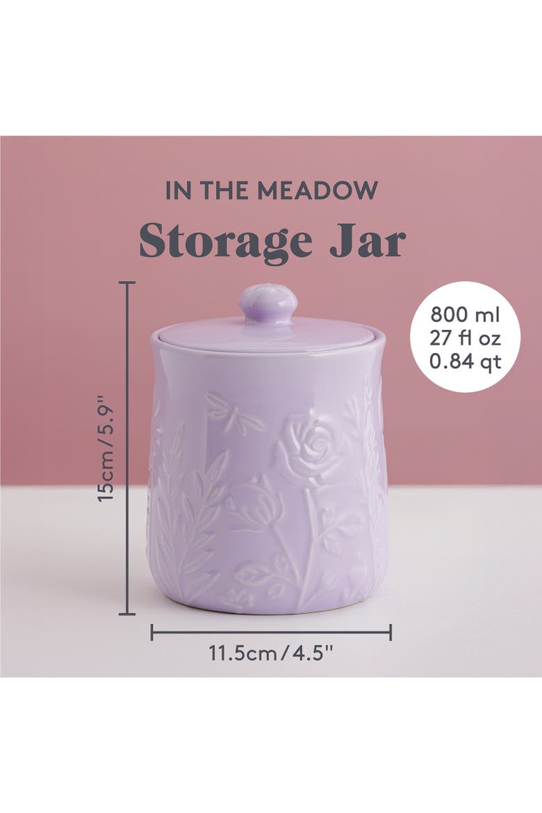 In The Meadow Small Storage Crock, 6" x 4.5", Alternate, color, Tulip