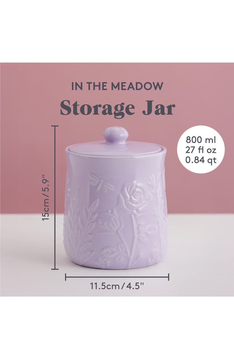 MASON CASH In The Meadow Small Storage Crock, 6" x 4.5", Alternate, color, Tulip