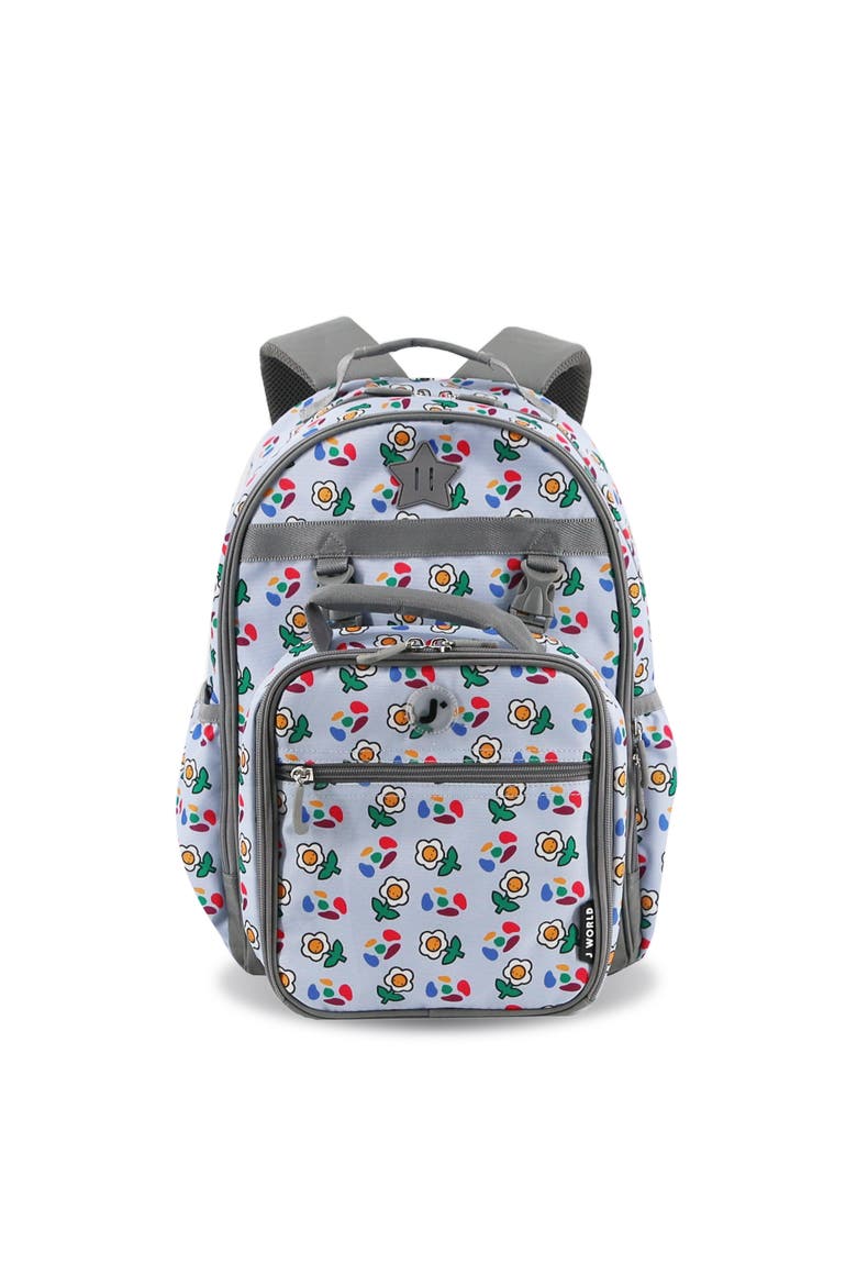 Duet Kids 16" Backpack With Detachable Lunch Box For School, Alternate, color, EVERY DAISY