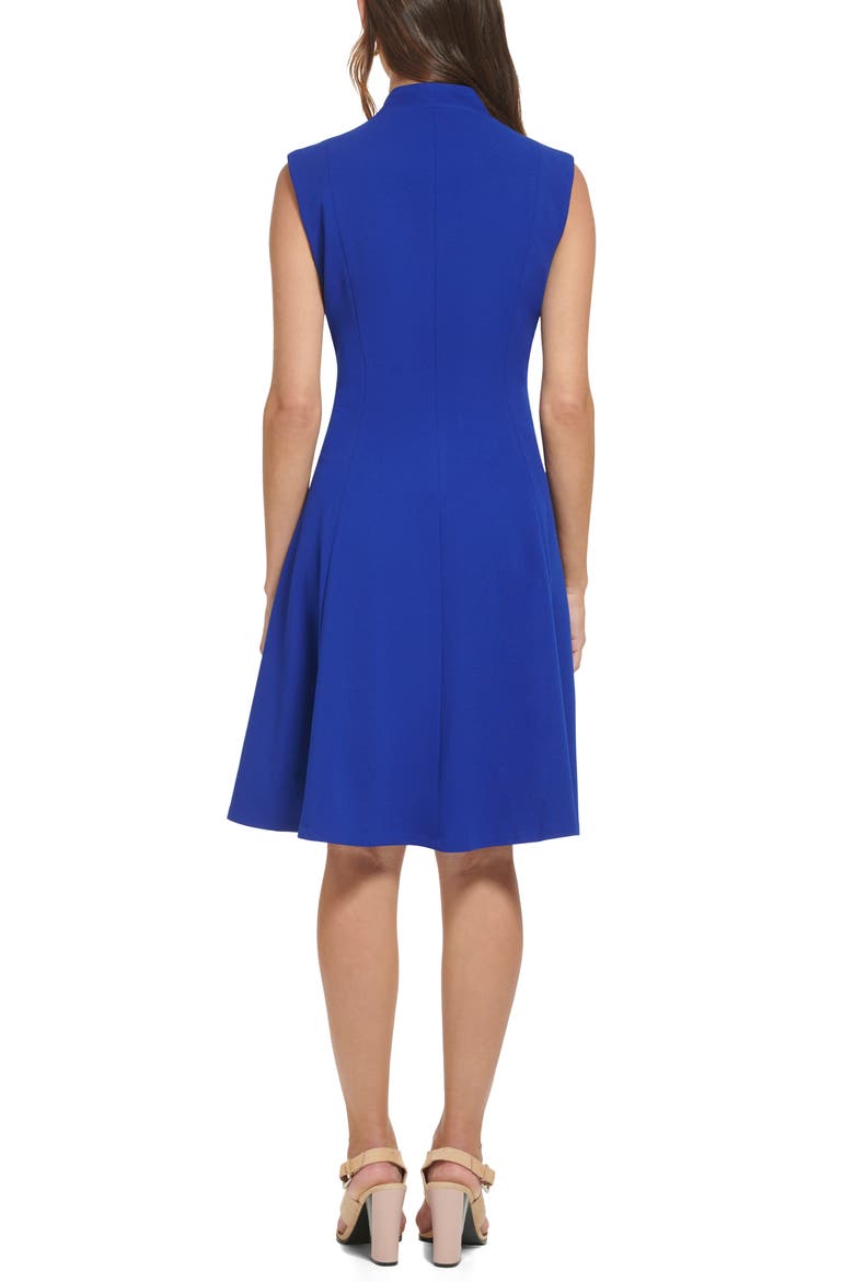 Sleeveless Zip Front Fit & Flare Dress, Alternate, color, ULTRAMARIN