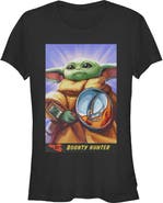 Star Wars: The Mandalorian and Grogu Junior's The Child Bounty Hunter Comic Art Short Sleeve Graphic T-Shirt
