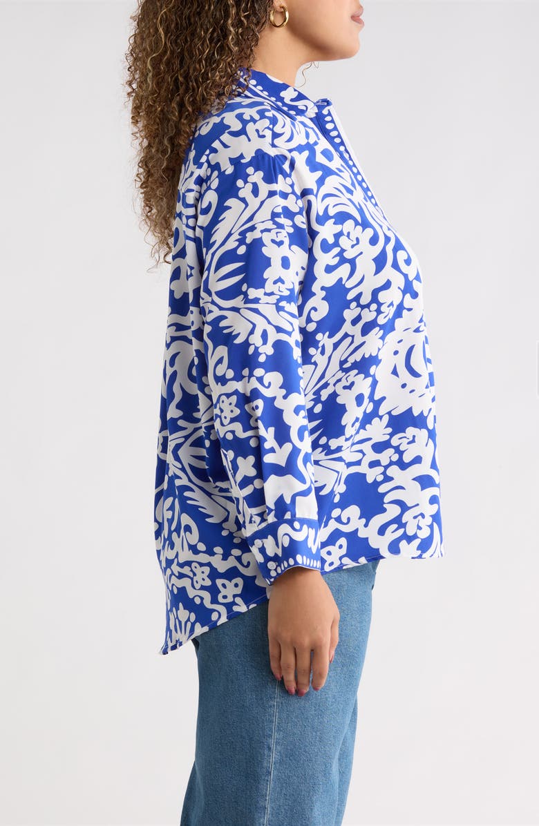 SUGARLIPS Shirt Tale Button-Up Shirt, Alternate, color, Bluewht