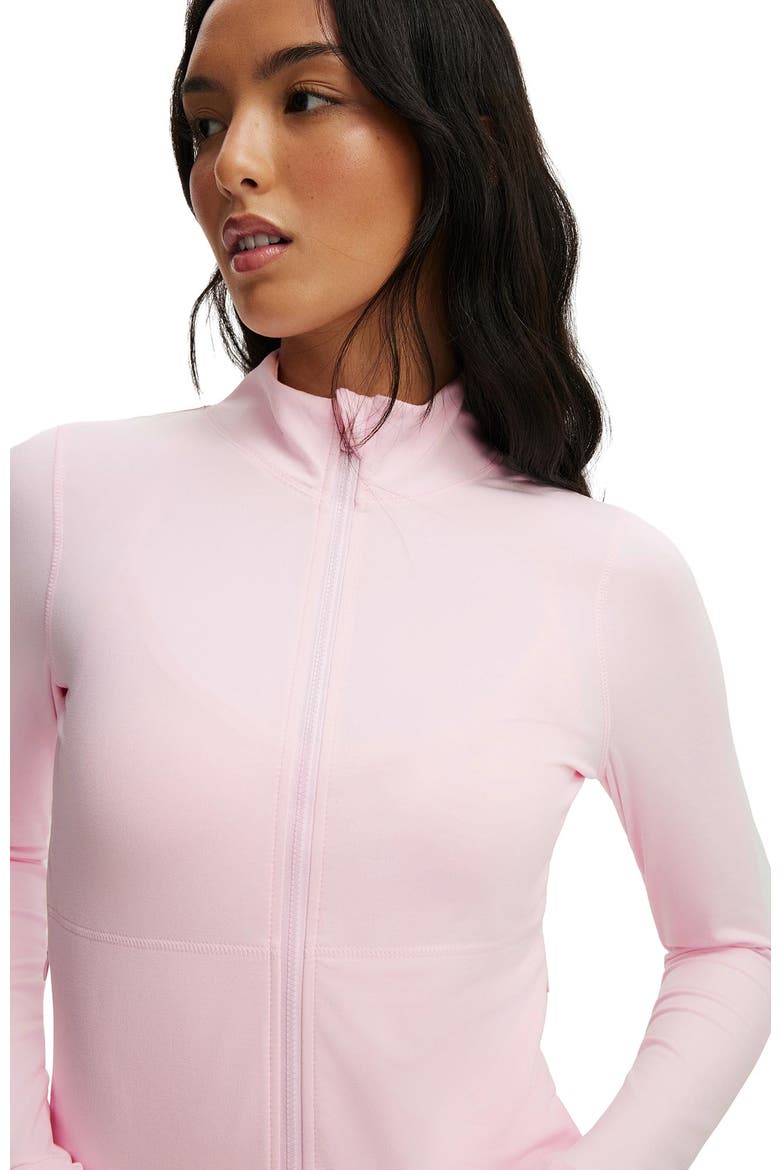 Women's Active Ultra Soft Zip Through Jacket, Alternate, color, Cherry Dream