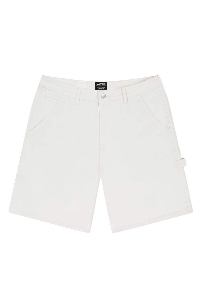 WeSC Canvas Carpenter Shorts, Main, color, White