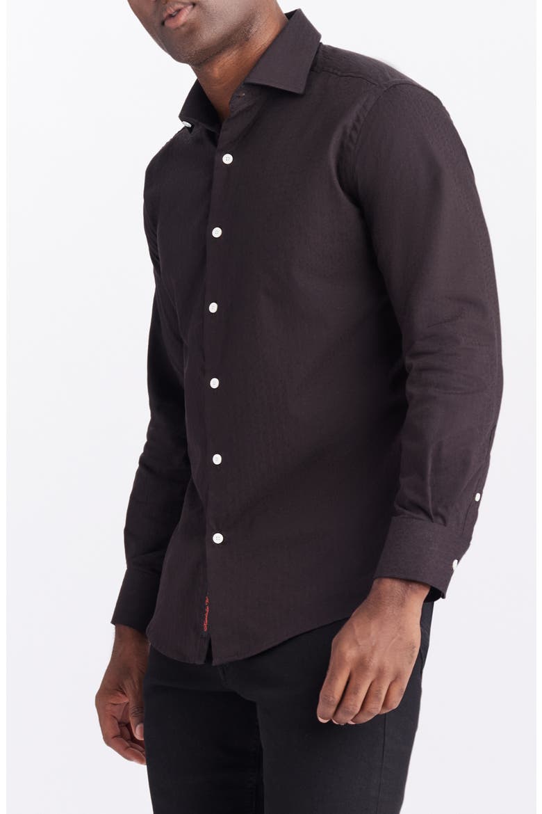 Walford Long Sleeve Woven Shirt, Alternate, color, BLACK