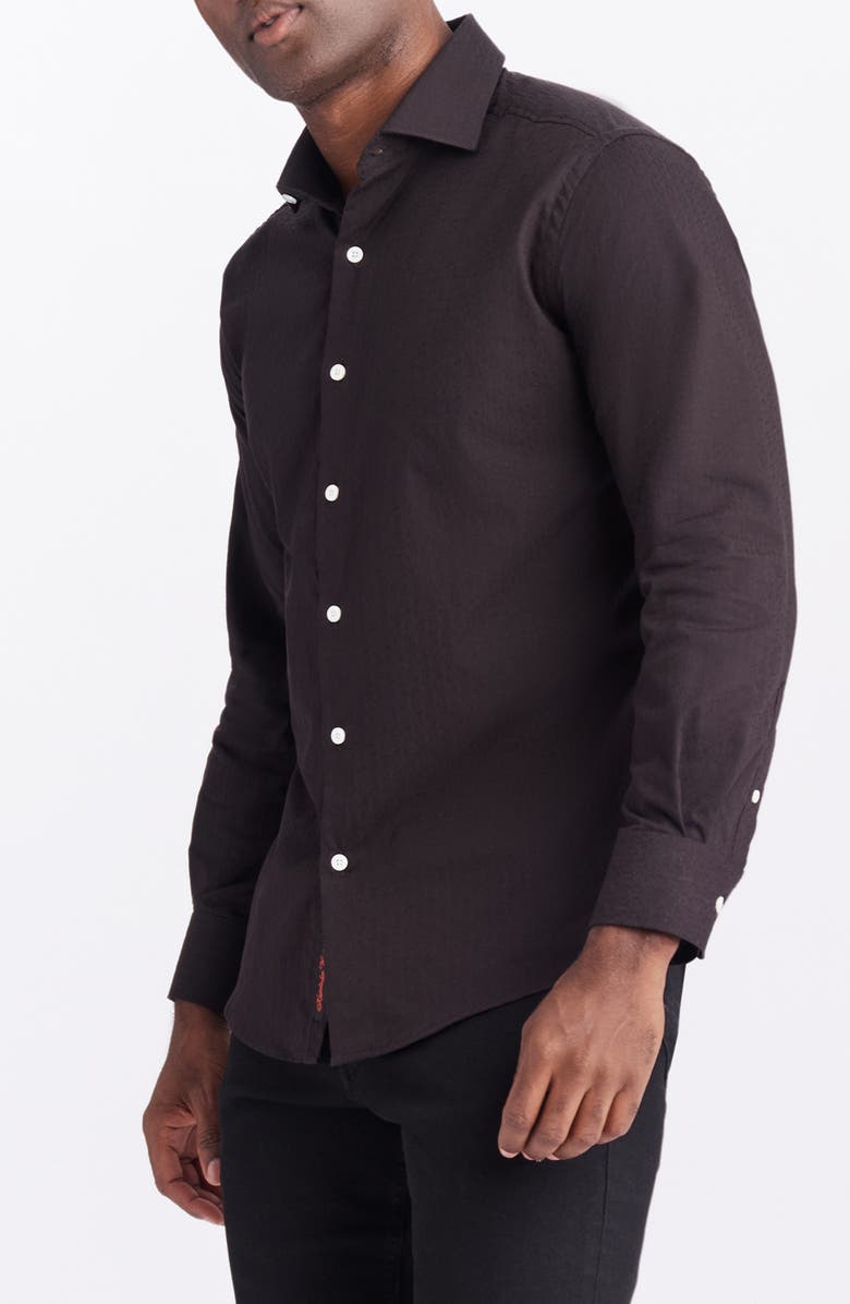 Robert Graham Walford Long Sleeve Woven Shirt, Alternate, color, Black