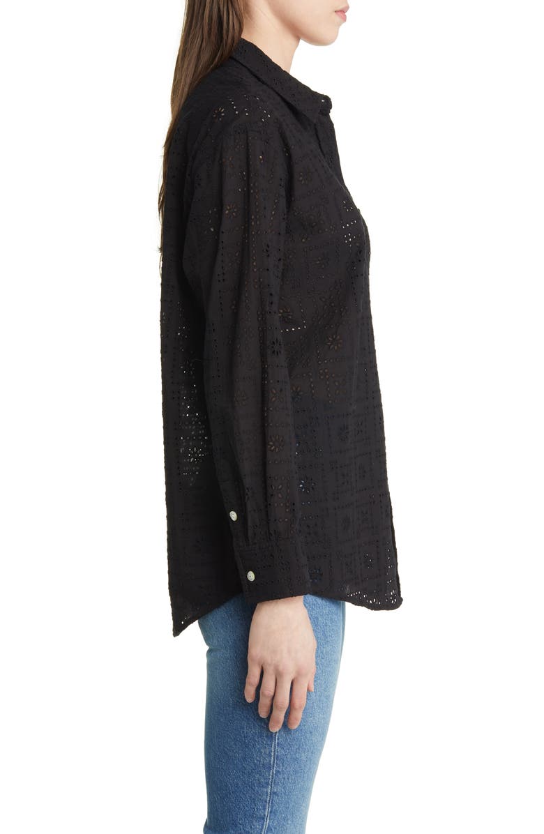 Rails Arlo Eyelet Cotton Button-Up Shirt, Alternate, color, 