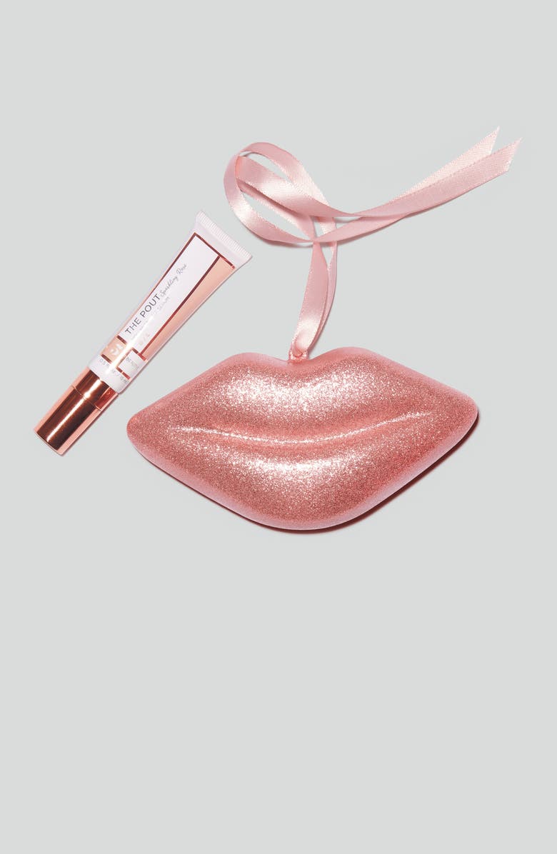 BeautyBio Full Size The Pout Sparkling Rosé Volumizing Lip Serum & Sparkle Lip Ornament, Alternate, color, 