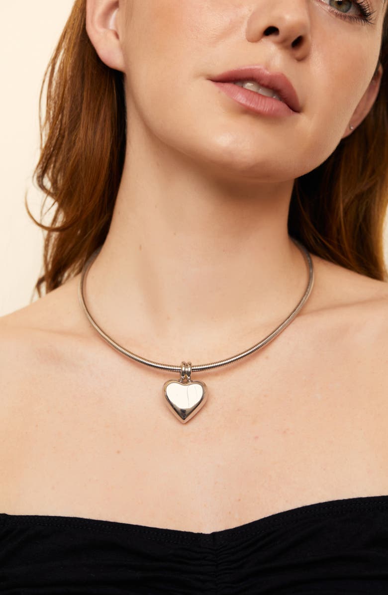 Petit Moments Irresistible Heart Charm Necklace, Alternate, color, 