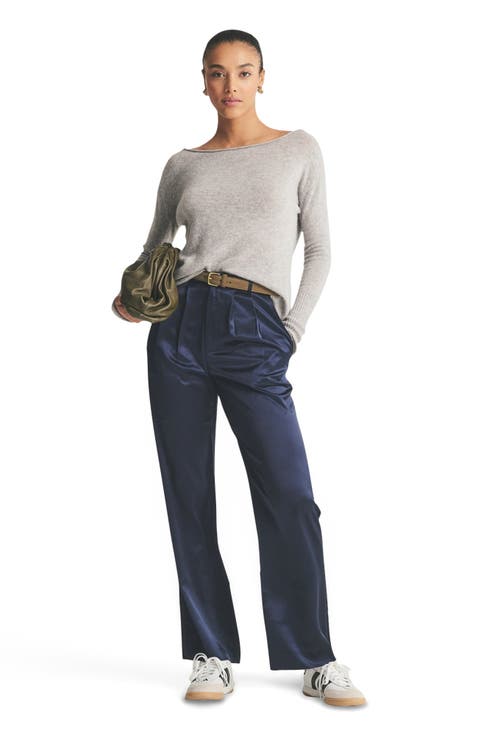 Lightweight Cashmere Boatneck Sweater
