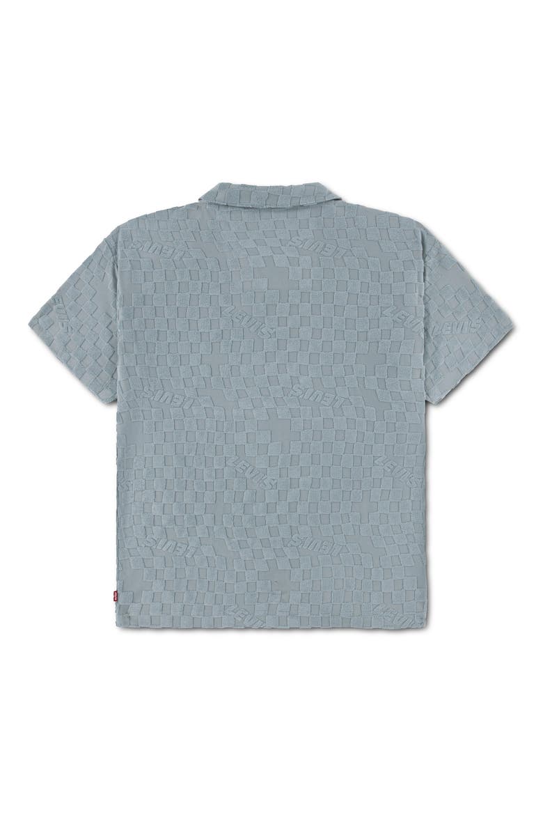 Kids' Check Jacquard Camp Shirt, Alternate, color, LEAD