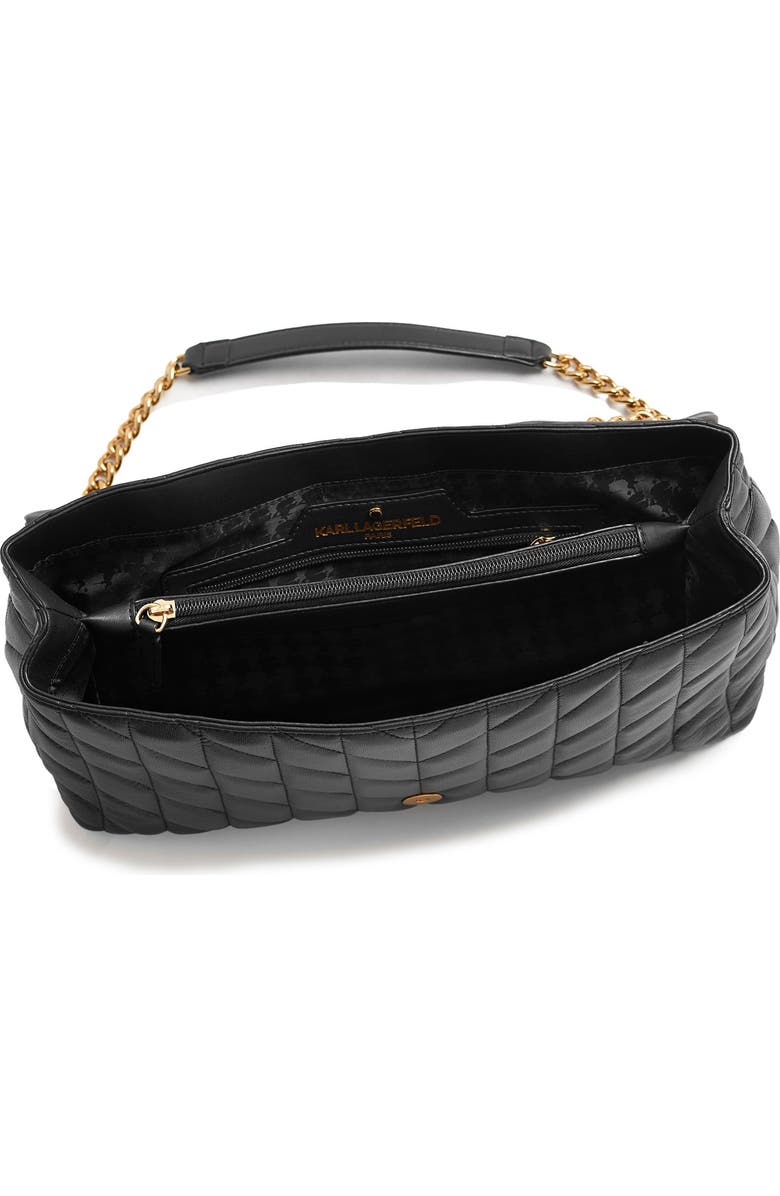 KARL LAGERFELD PARIS Lafayette Shoulder Bag, Alternate, color, Black/Gold