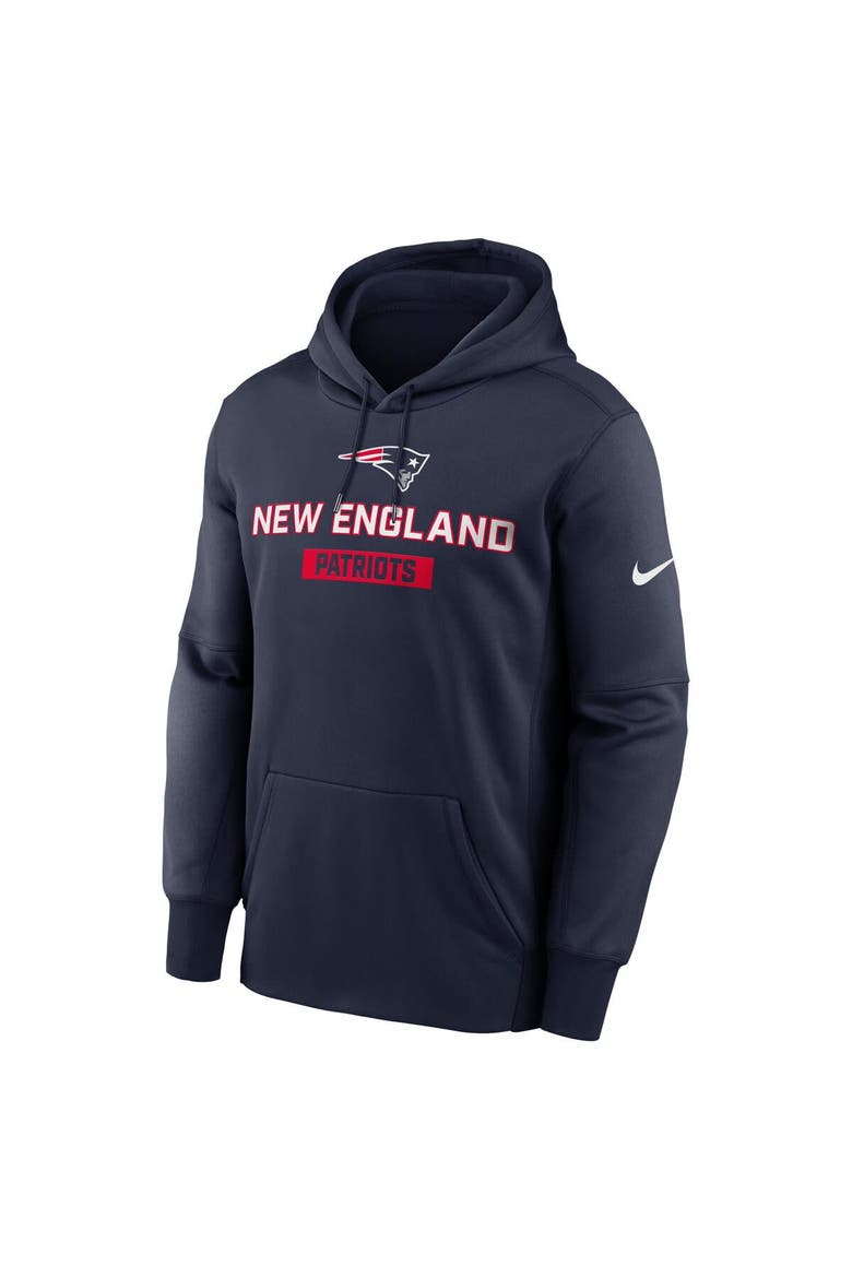 Men's Nike Navy New England Patriots Toss Sweep Performance Pullover Hoodie, Alternate, color, Navy