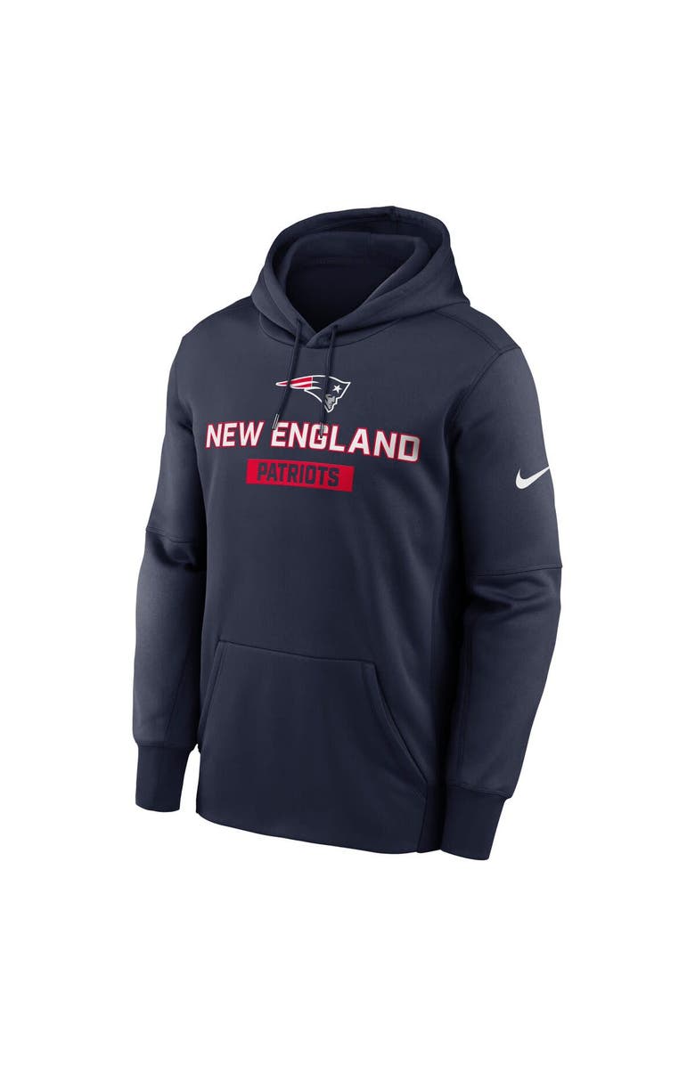 Nike Men's Nike Navy New England Patriots Toss Sweep Performance Pullover Hoodie, Alternate, color,