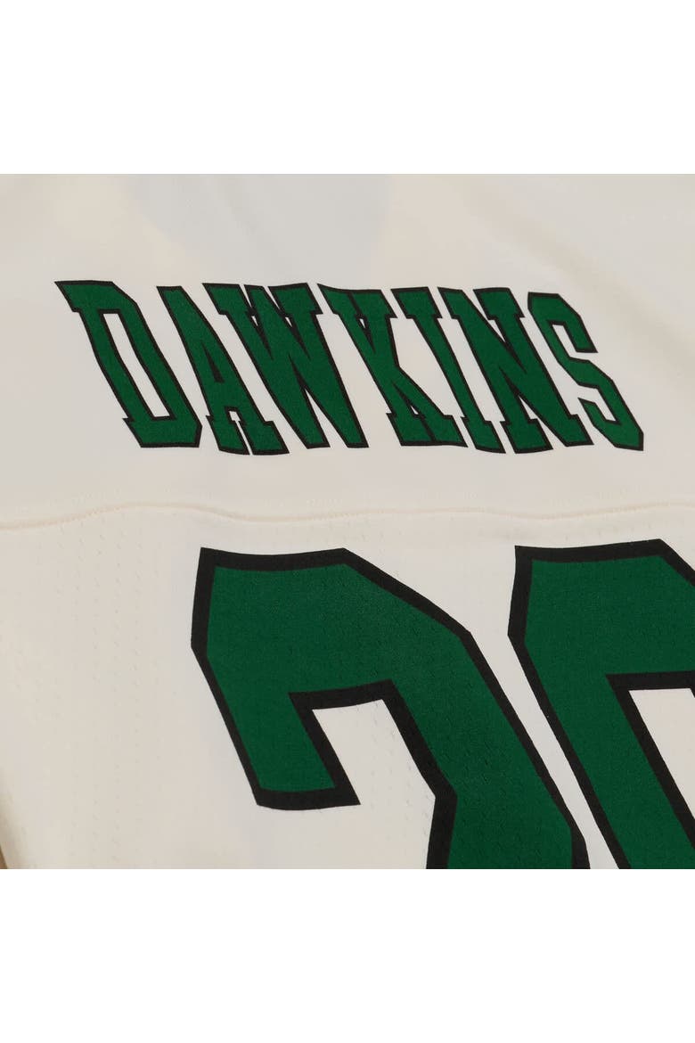 Women's Mitchell & Ness Brian Dawkins Cream Philadelphia Eagles Retired Player Cropped Fashion Jersey, Alternate, color, Cream