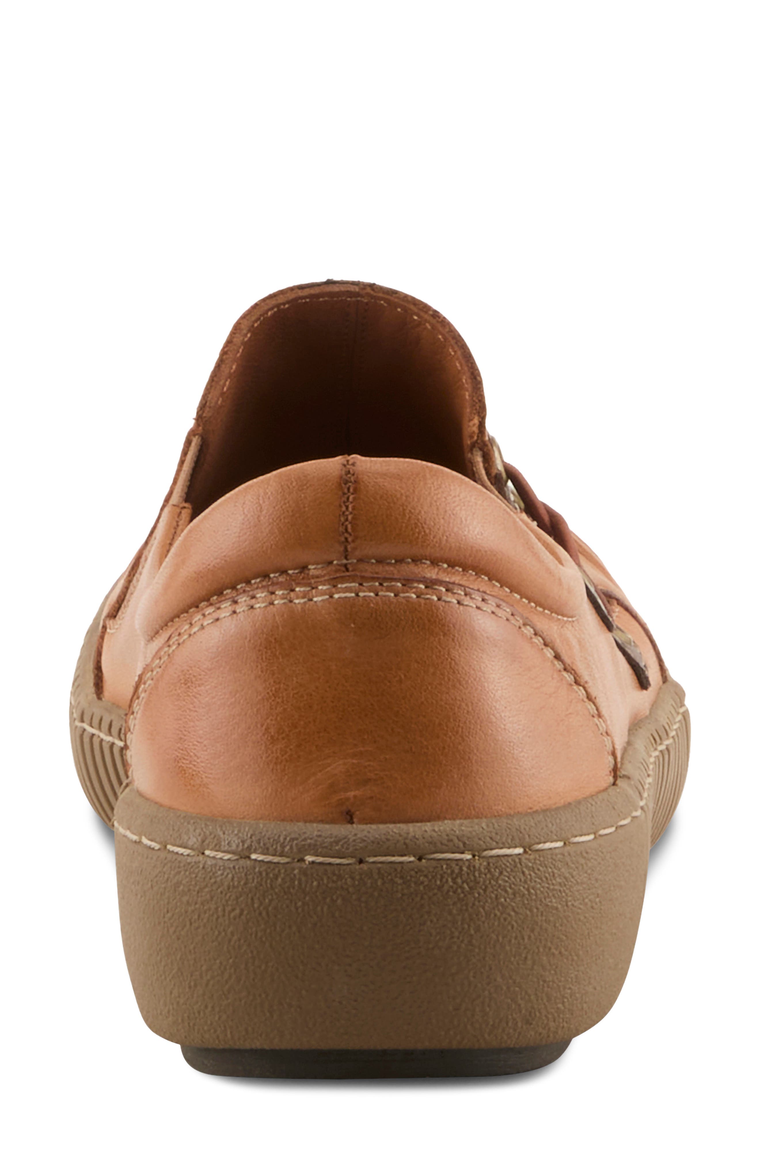 Tavi Leather Slip On Sneaker, Alternate, color, CAMEL