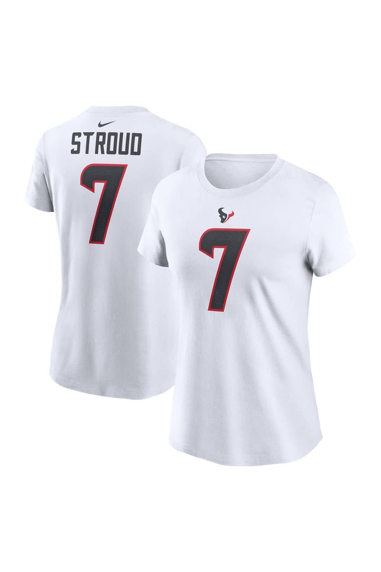Women's Nike C.J. Stroud White Houston Texans Player Name & Number T-Shirt, Alternate, color, White