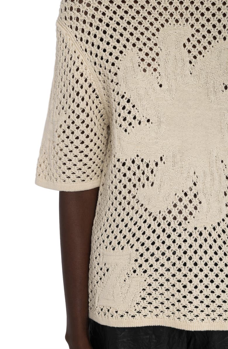 Zadig & Voltaire Maylina Open Stitch Shirt, Alternate, color, Ecru