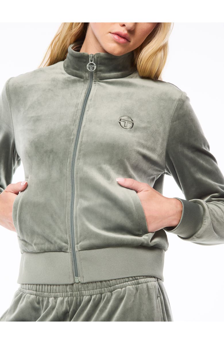 Sergio Tacchini Nuvola Velour Track Jacket, Alternate, color, Agave Green