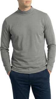 Scott Barber Pima Cotton Interlock Mock Neck Top
