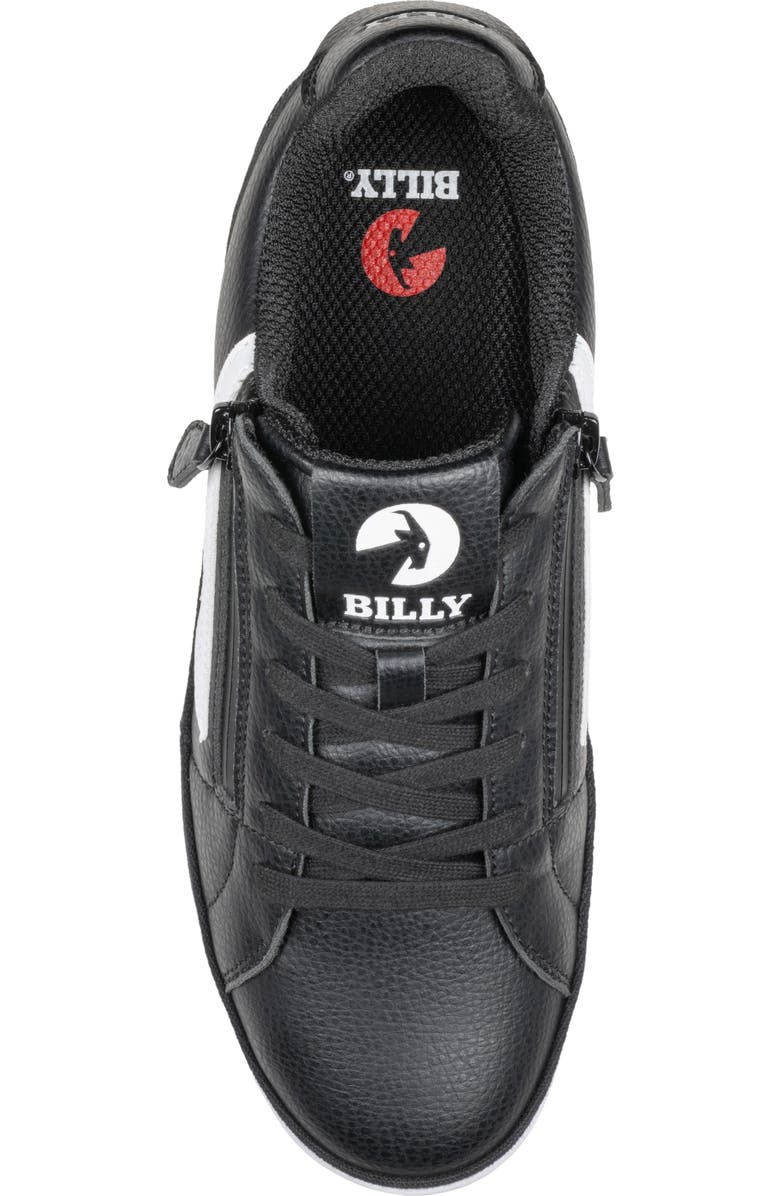 BILLY Footwear Classic Low Double Zip Sneaker, Alternate, color, Black/White