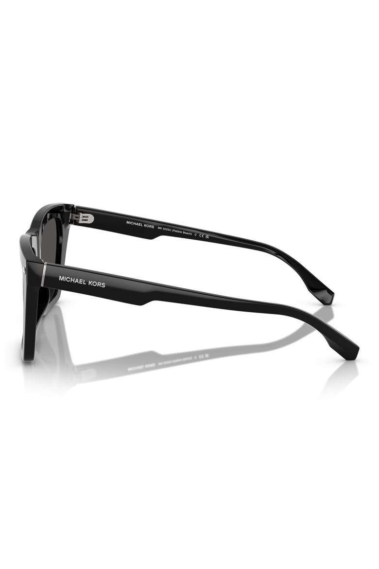 56mm Square Sunglasses, Alternate, color, BLACK