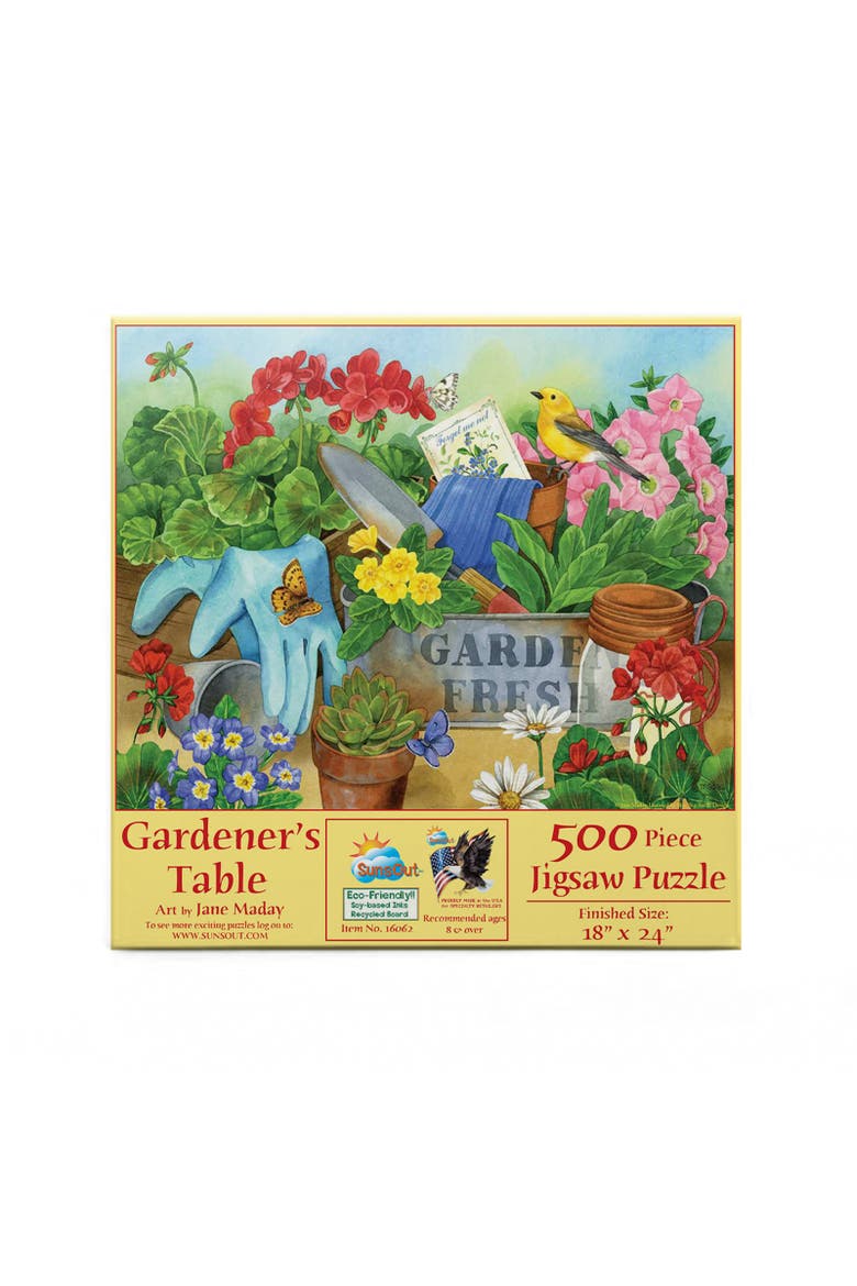 Gardener's Table 500 piece Jigsaw Puzzle for Adults, Alternate, color, Multicolor