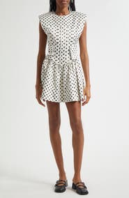 Ganni Print Dot Corset Minidress