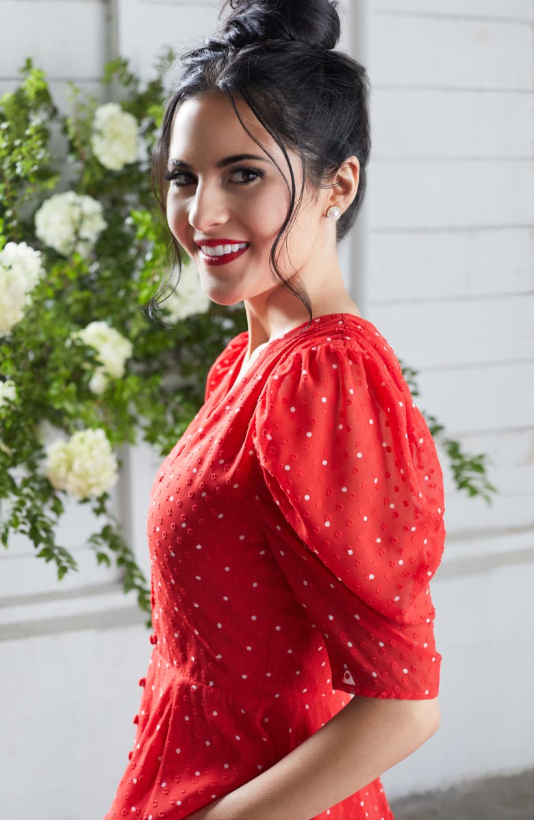 Rachel Parcell Pavé Crystal & Imitation Pearl Stud Earrings, Alternate, color, 