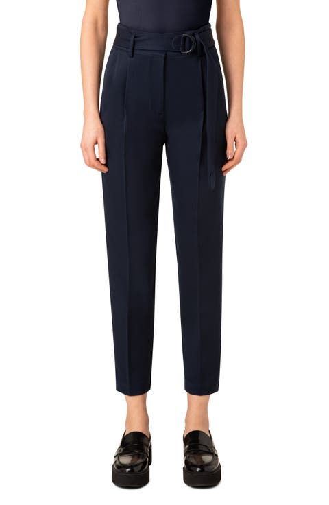 Fred Wool Gabardine Tapered Ankle Pants
