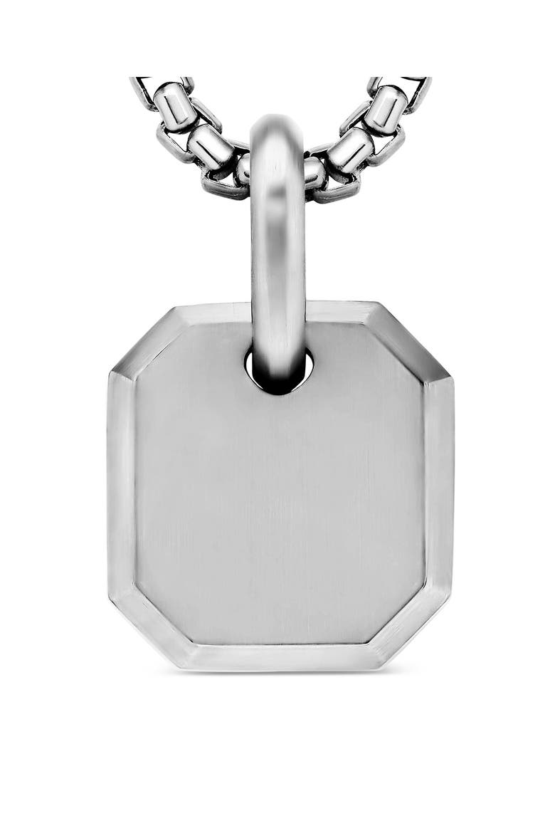Men's Faceted Amulet, Alternate, color, SILVER DOME