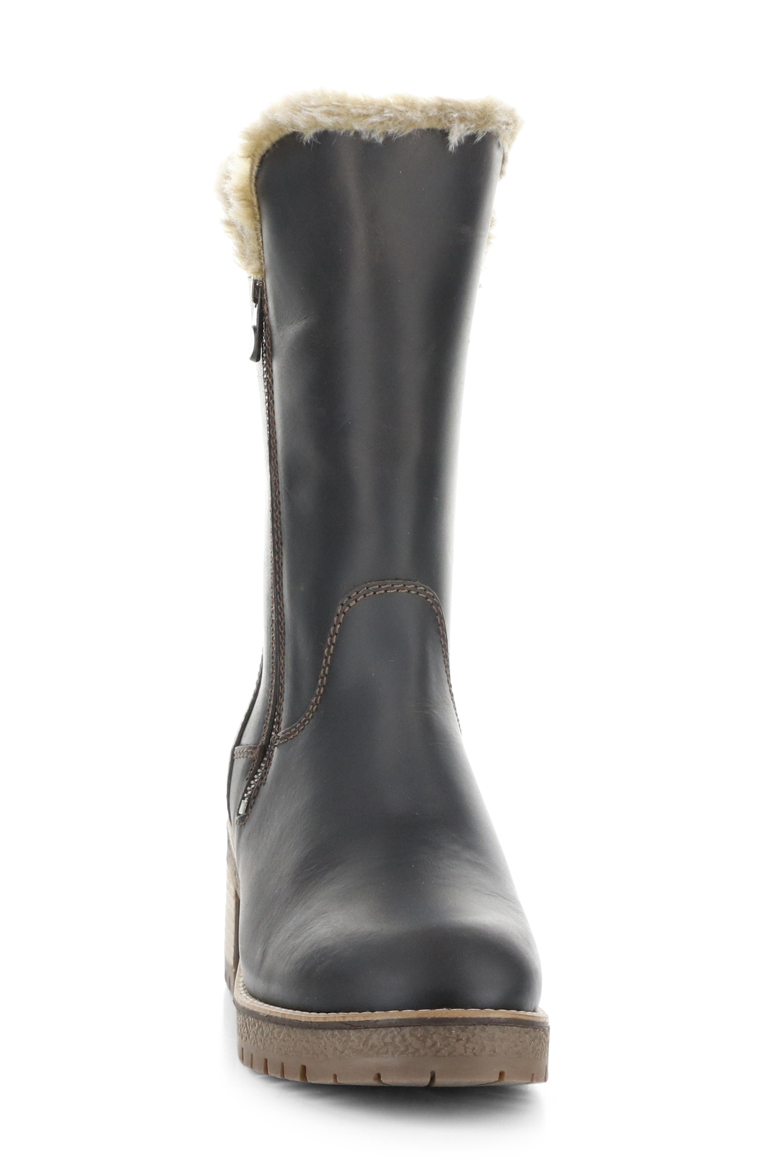 Match Waterproof Faux Fur Lined Boot, Alternate, color, BROWN/ BEIGE SADDLE/ FAUX FUR