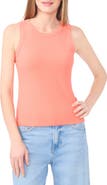 Halogen® Fitted Ribbed Tank Top